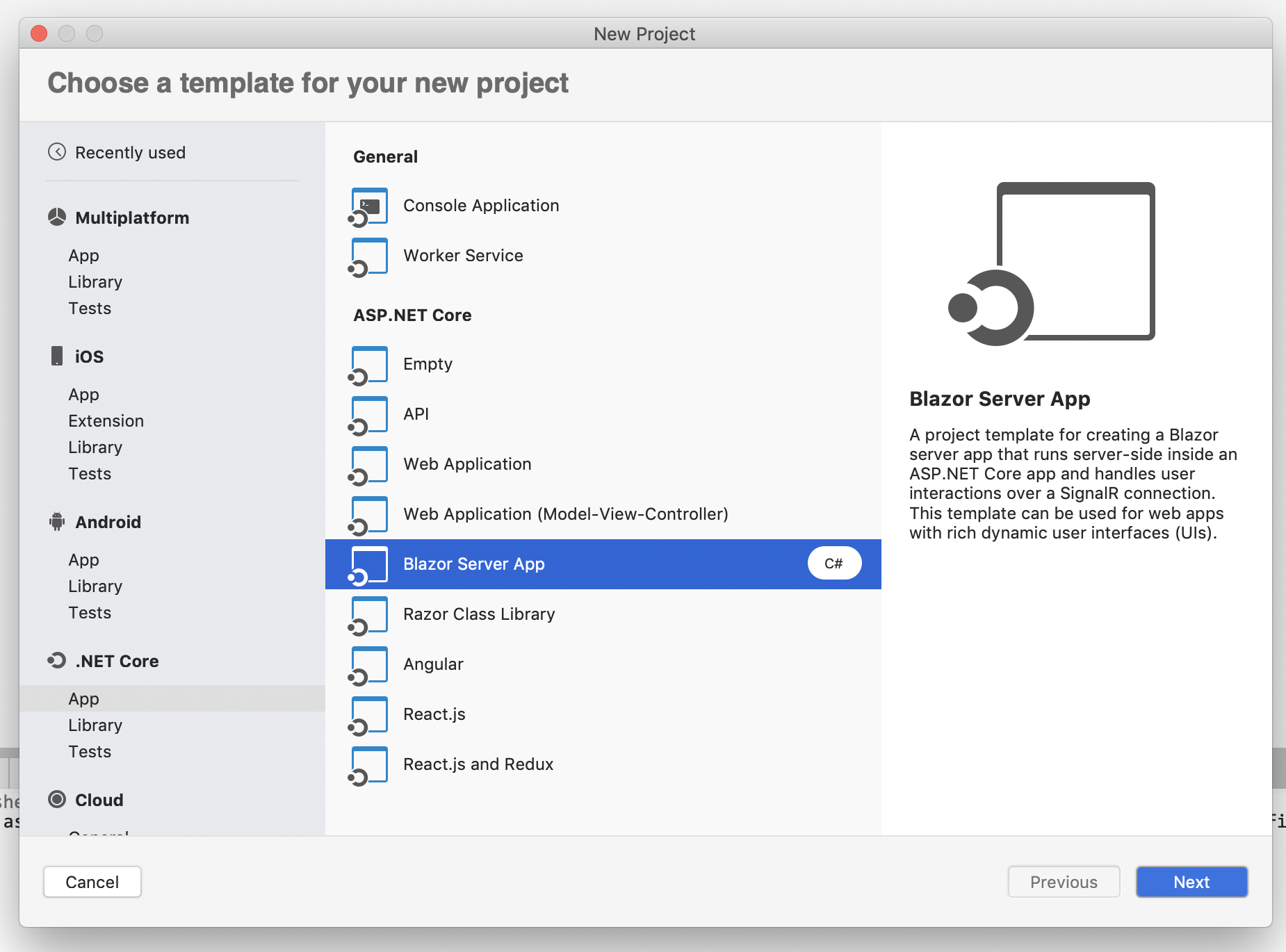 asp.net web application in visual studio for mac